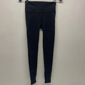 Lululemon Reveal 7/8 Tight Legging Pants Vortex 25" Dazed Gray Mesh Breathable 6